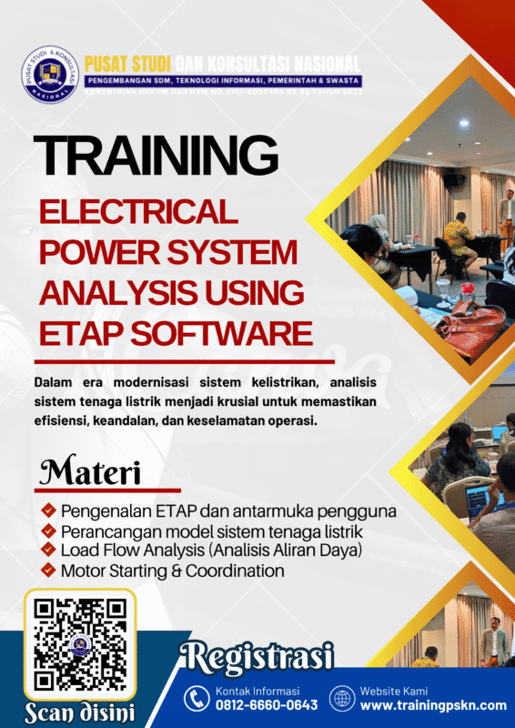 Training Electrical Power System Analysis Using ETAP Software ...