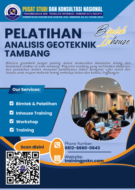 PELATIHAN ANALISIS GEOTEKNIK TAMBANG