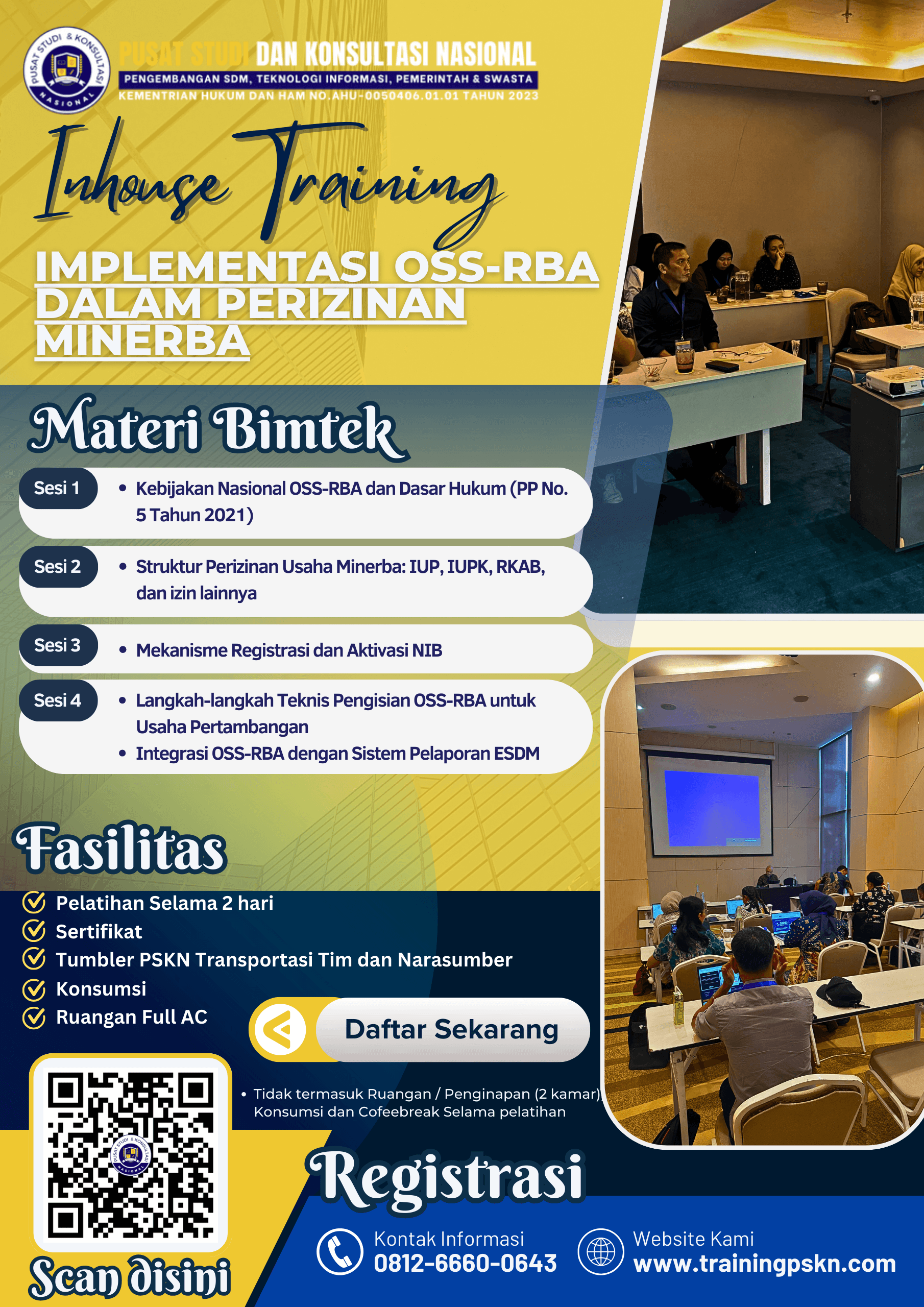 Pelatihan Implementasi OSS-RBA dalam Perizinan Minerba Pelatihan Implementasi OSS-RBA dalam Perizinan Minerba