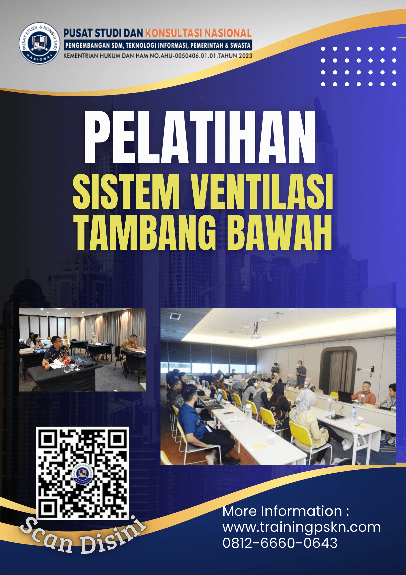 Pelatihan Sistem Ventilasi Tambang Bawah