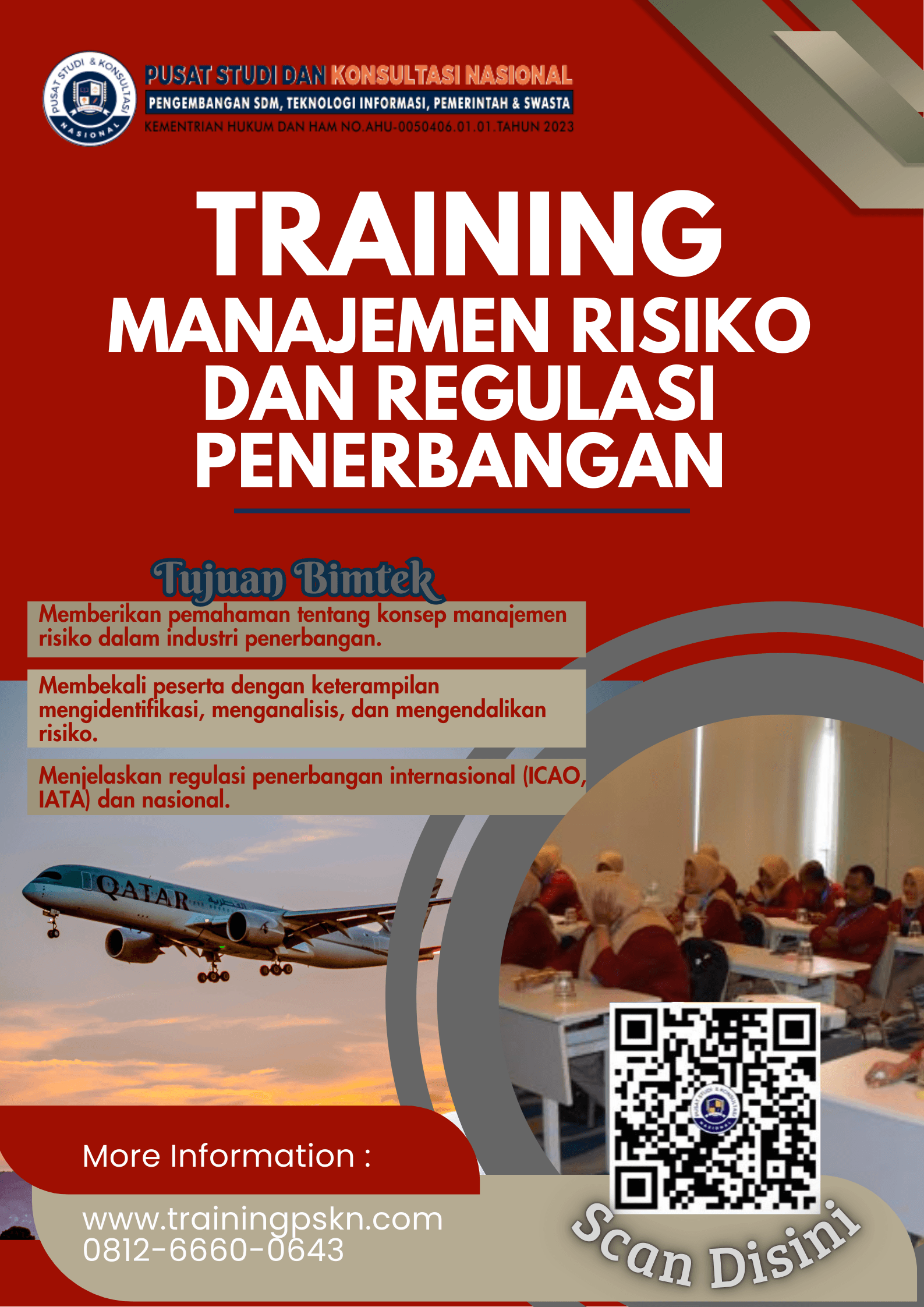 TRAINING MANAJEMEN RISIKO DAN REGULASI PENERBANGAN TRAINING MANAJEMEN RISIKO DAN REGULASI PENERBANGAN