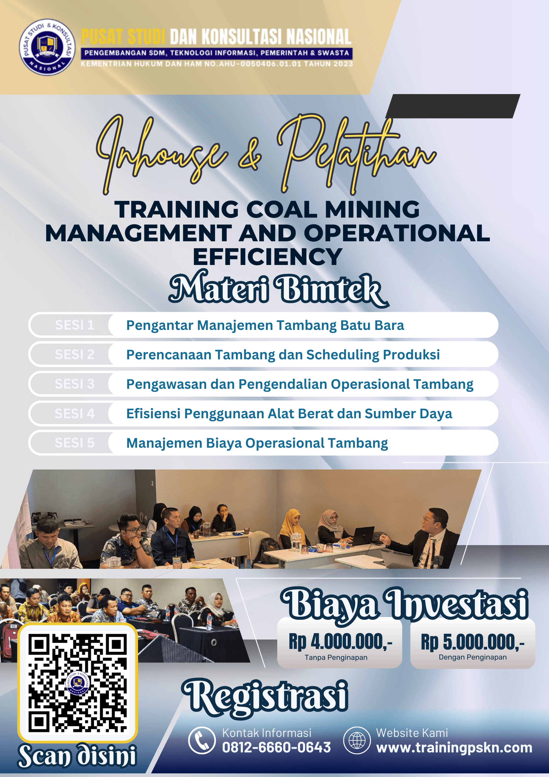 Training Coal Mining Management and Operational Efficiency