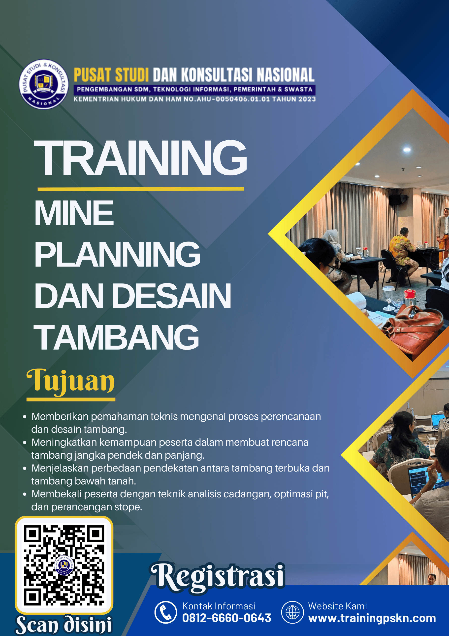 Training Mine Planning dan Desain Tambang Training Mine Planning dan Desain Tambang