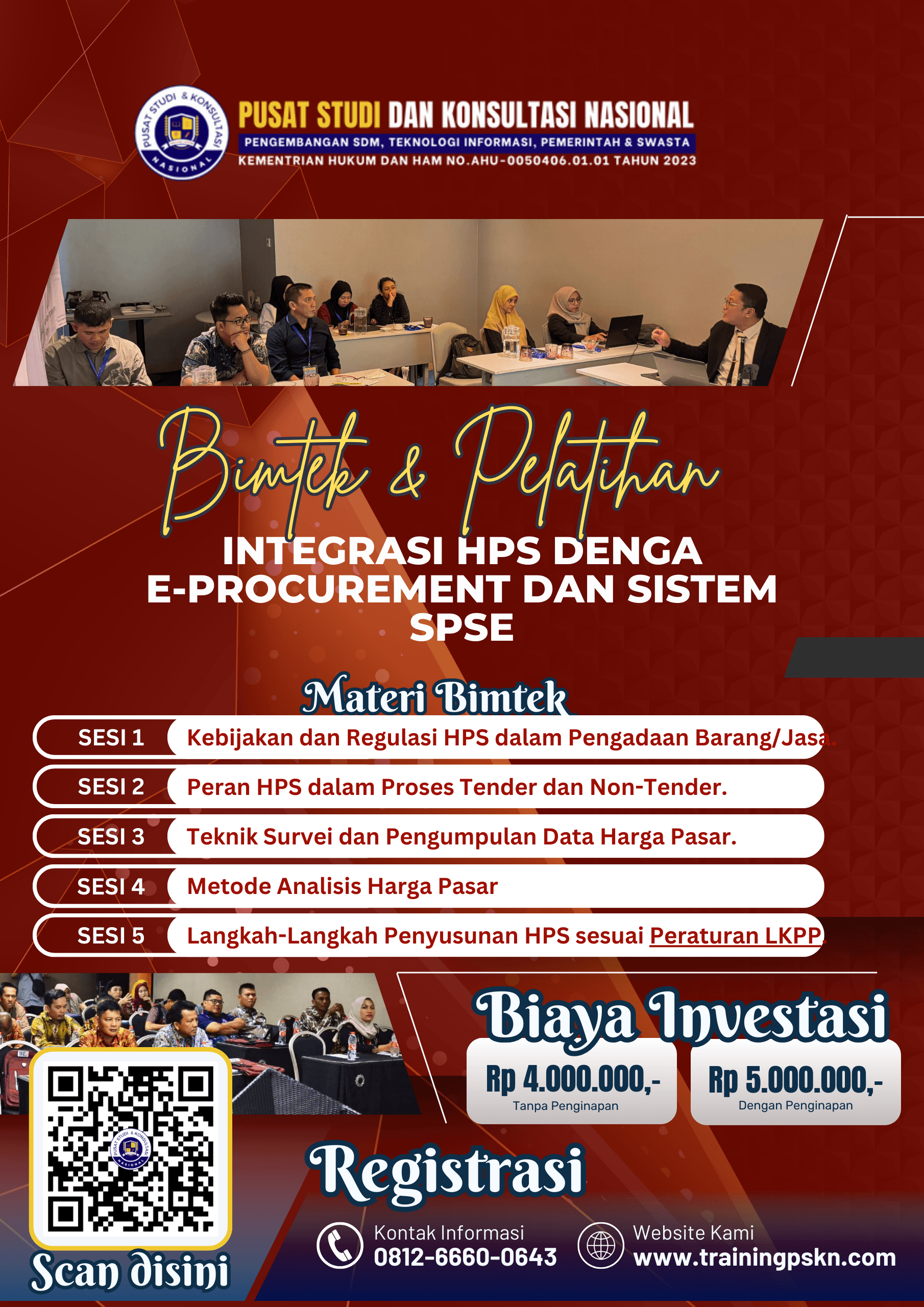 PELATIHAN INTEGRASI HPS DENGAN E-PROCUREMENT DAN SISTEM SPSE