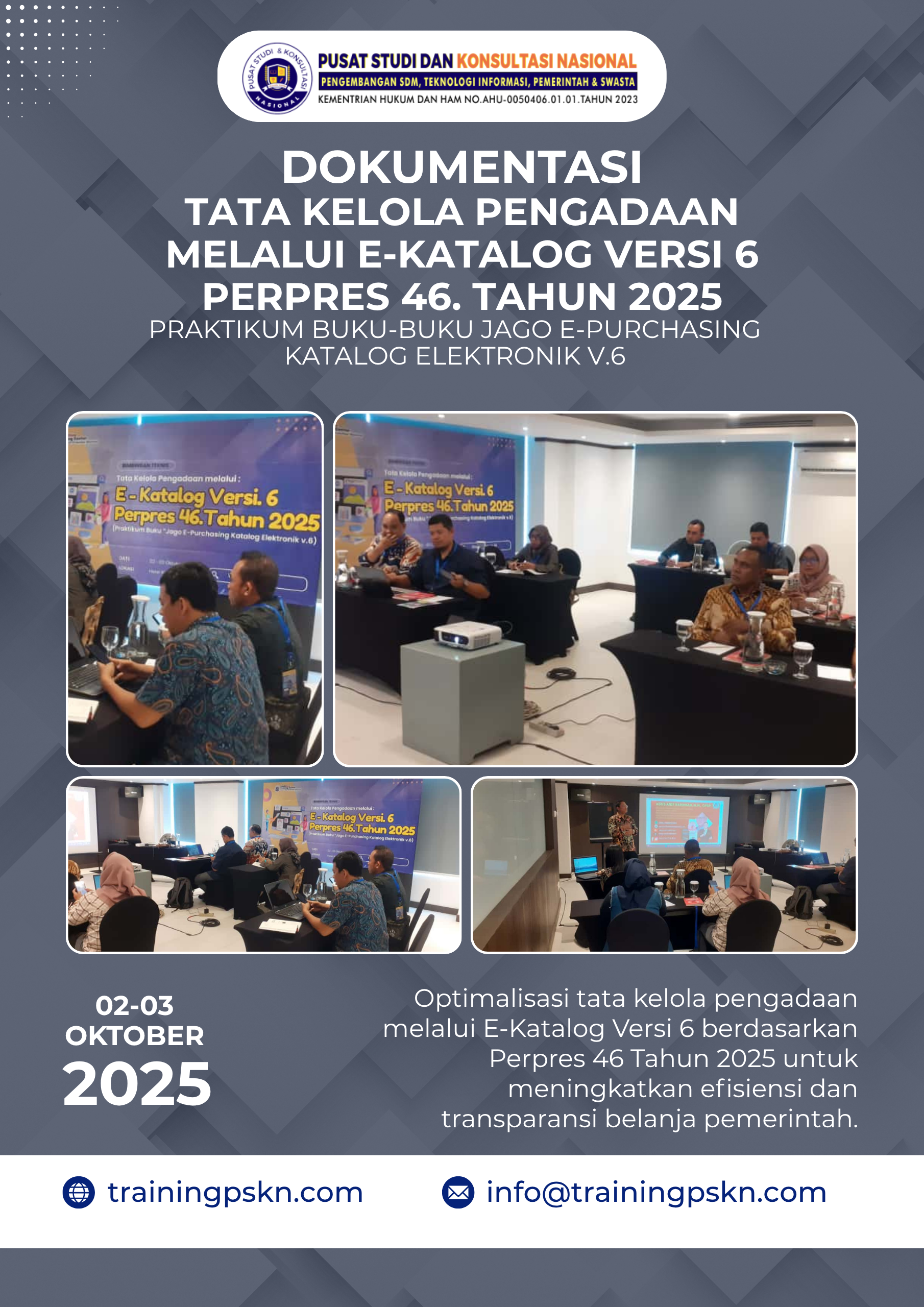 Bimbingan Teknis Tata Kelola Pengadaan melalui E-Katalog Versi 6 Perpres 46 Tahun 2025