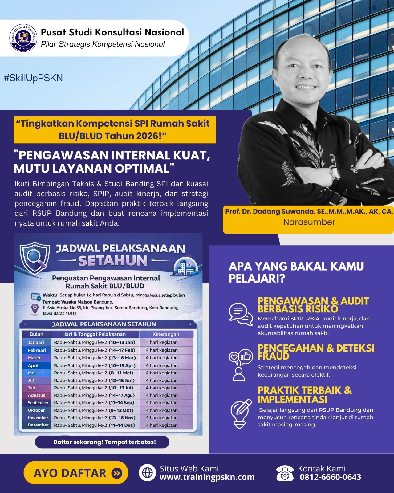 Bimbingan Teknis Strategi Penguatan SPI Rumah Sakit BLUBLUD 2026 Mewujudkan Tata Kelola Berintegritas dan Pelayanan