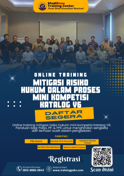 Online Training Mitigasi Risiko Hukum dalam Proses Mini Kompetisi Katalog V6