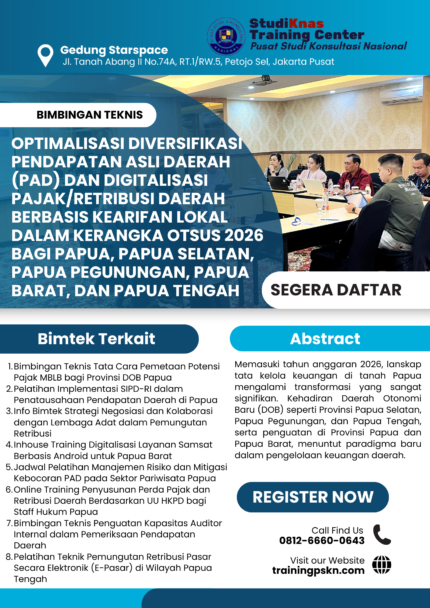 Bimbingan Teknis Penguatan Kapasitas Auditor Internal dalam Pemeriksaan Pendapatan Daerah