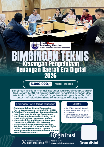 Jadwal Pelatihan Manajemen Pajak dan Retribusi Daerah di Era Transformasi Digital