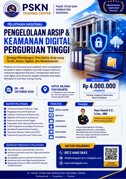 Pelatihan Pengelolaan Arsip & Keamanan Digital Perguruan Tinggi