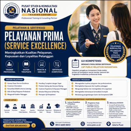 Pelatihan & Sertifikasi Pelayanan Prima (Service Excellence)
