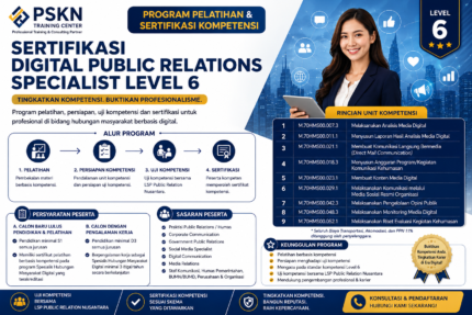 Sertifikasi Digital Public Relations Specialist Level 6 – Pelatihan & Uji Kompetensi Profesional