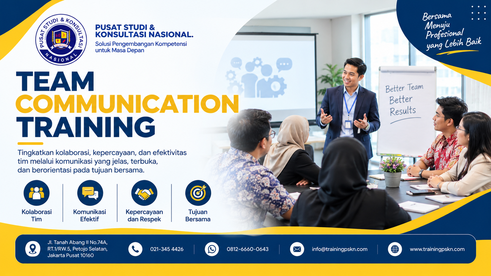 Pelatihan Komunikasi Tim Profesional Team Communication Training: Meningkatkan Kolaborasi dan Efektivitas Kerja Tim - Gambar 1